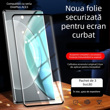 Protecție ecran din sticlă temperată, curbată, pentru OnePlus Ace2/Ace3 Pro – Ultra-Clear Full Screen