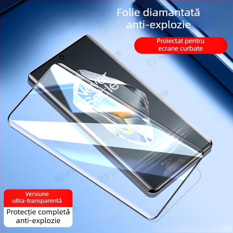 Protecție ecran din sticlă temperată, curbată, pentru OnePlus Ace2/Ace3 Pro – Ultra-Clear Full Screen