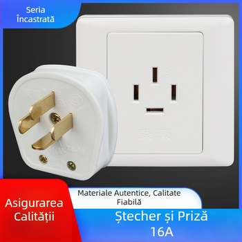 Priză încastrată în perete, tip 86, cu patru găuri, 16A, trifazat cu patru conductori, 440V