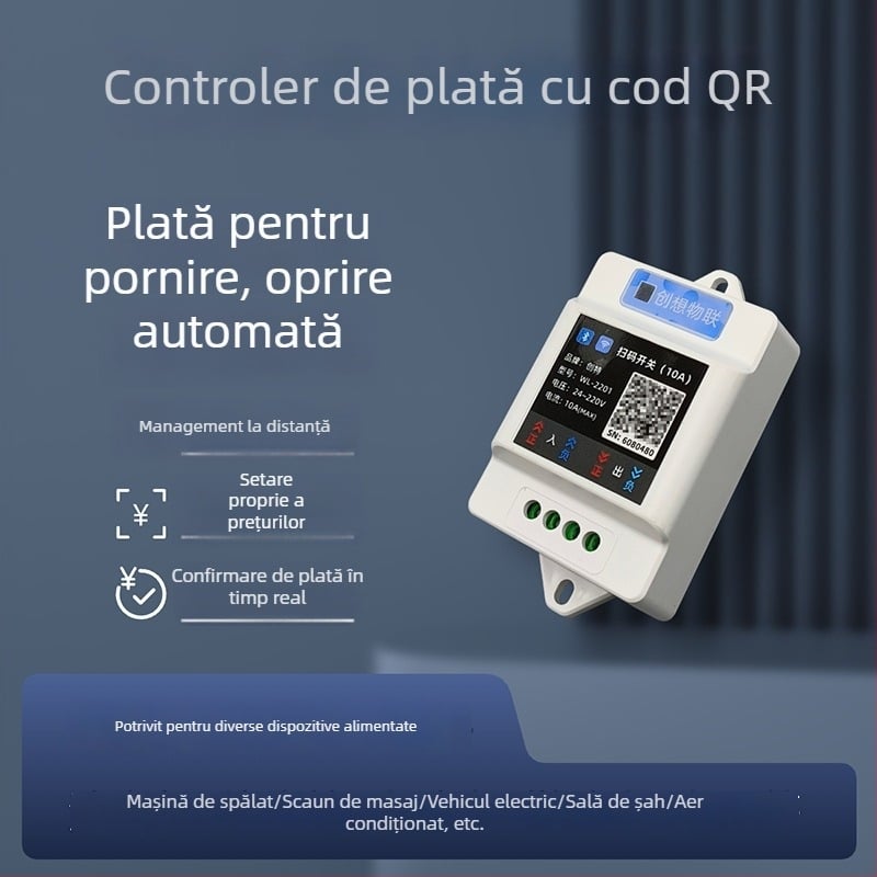 Modul inteligent de plată prin scanare de cod și control de la distanță prin telefon, versiune Bluetooth/Wi-Fi — Compatibil cu mașina de spălat, scaunul de masaj și cântarul de podea.