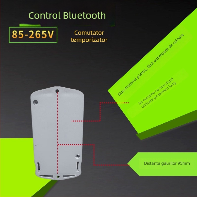 Temporizator LED Bluetooth cu control inteligent, 30A, fază monofazică, întrerupător wireless, AC85-220V