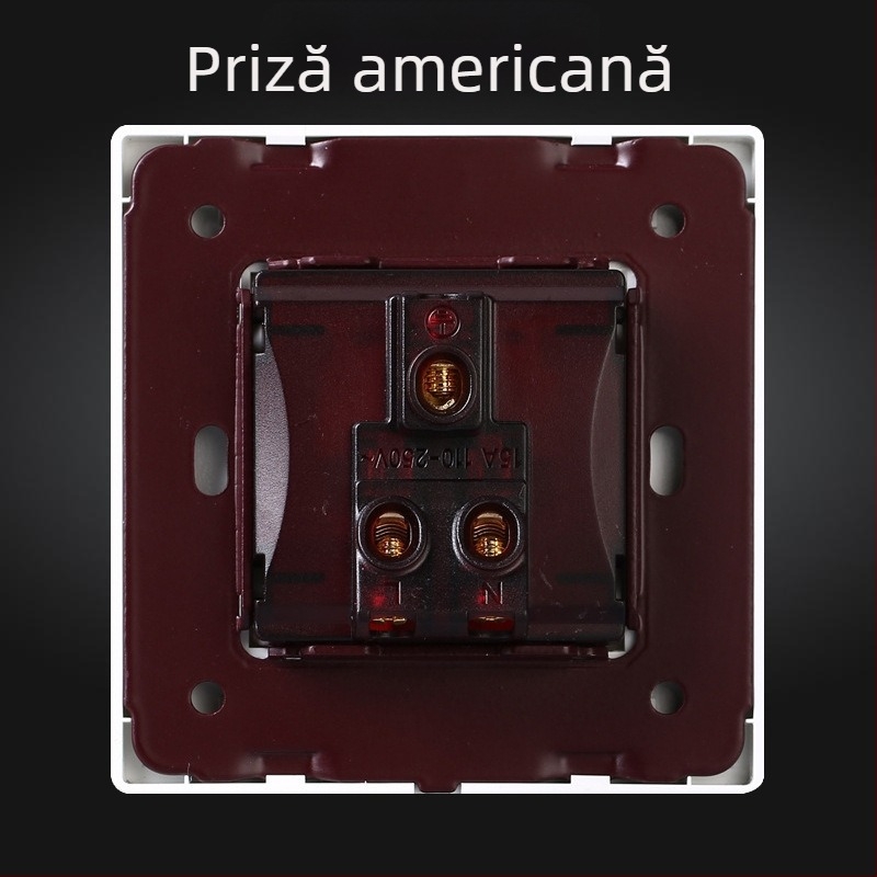 Priză de perete, standard american 5-15R, panou tip 86, 110V, 15A