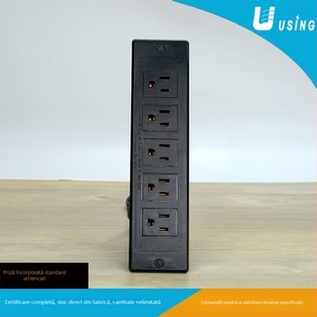 Prelungitor încorporat în mobilier, standard american, 15A