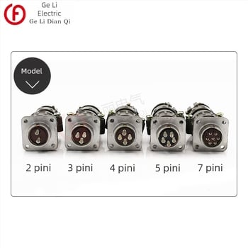 Conector circular P20, mufe și priză de aviație, tip butt, diametru 20 mm, 2–7 conductori