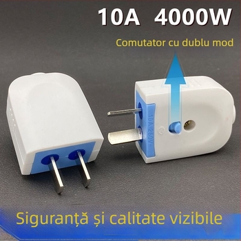 Priză cu capac rabatabil, cu doi poli, rotativă, fixă, 1.5 priză, carcasă internă ignifugă, priză cu doi pini industrială/casnică