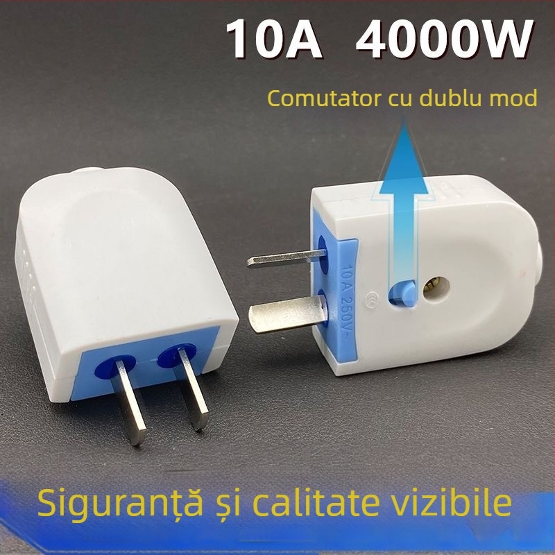 Priză cu capac rabatabil, cu doi poli, rotativă, fixă, 1.5 priză, carcasă internă ignifugă, priză cu doi pini industrială/casnică