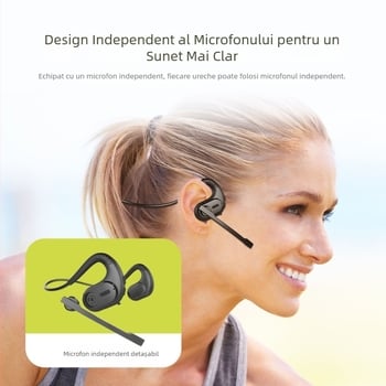 Căști Bluetooth G9 pentru convorbiri, microfon detașabil, stereo, apel HD, IPX5 rezistente, Bluetooth 5.3, rază de 10 m, autonomie peste 8 ore, căști de afaceri