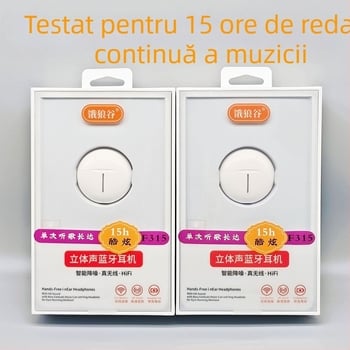 Căști Bluetooth true wireless, sunet HD, design semi-in-ear, pentru sport în aer liber