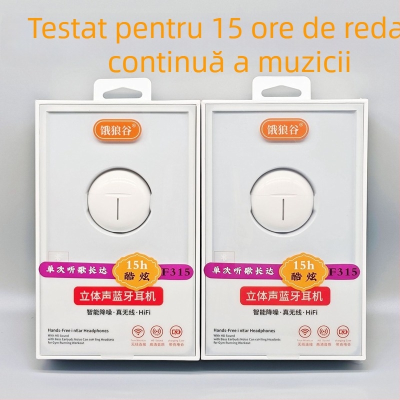 Căști Bluetooth true wireless, sunet HD, design semi-in-ear, pentru sport în aer liber