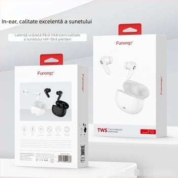 Vernon F10 Căști Bluetooth fără fir cu anulare activă a zgomotului, design in-ear pentru sport, compatibile Android, autonomie de peste 8 ore