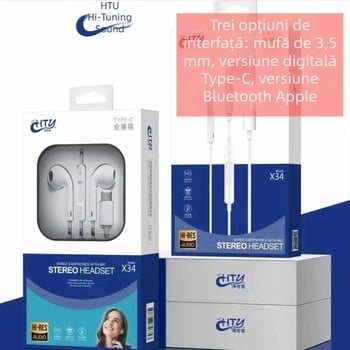Sea Listening X30 căști cu fir cu microfon, versiune Bluetooth, pentru iPhone 11–14