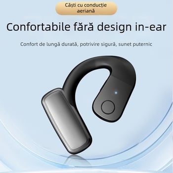 Căști Bluetooth cu cârlig pentru ureche, design fără intrare în canal, universale pentru ambele urechi, wireless, pentru sport, alergare, condus, ciclism și livrare