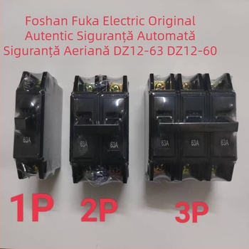 DZ12-63 Fokai 32A întrerupător miniatural negru DZ12-60 întrerupător aer 1P 2P 3P 63A