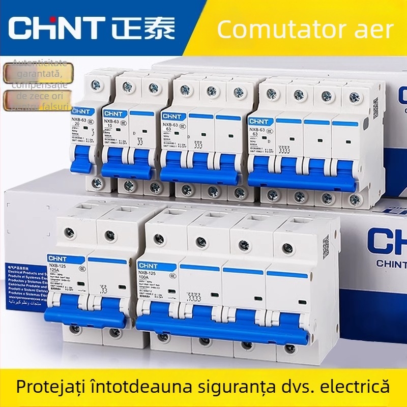 Chint NXB întrerupător de circuit miniatural, 1P 2P 3P, DZ47-63A, pentru uz casnic