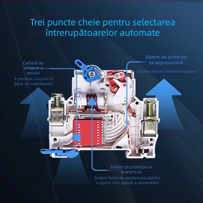 Chint NXB întrerupător de circuit miniatural, 1P 2P 3P, DZ47-63A, pentru uz casnic