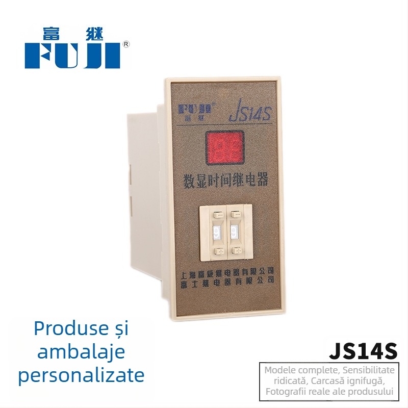 JS14S/999S.999M releu temporizator cu afișaj digital, aliaj argintiu