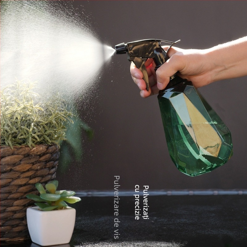 Sticla pulverizator cu alcool pentru dezinfectare, udare plante și curățenie casnică, pulverizator cu presiune de aer, 500 ml