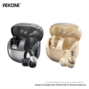 Căști Bluetooth cu clips pentru urechi Wekome, Bluetooth 5.4, adevărat wireless, pentru sport, autonomie mare a bateriei, design cu cârlig pentru ureche