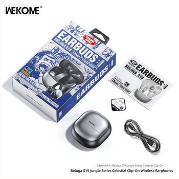 Căști Bluetooth cu clips pentru urechi Wekome, Bluetooth 5.4, adevărat wireless, pentru sport, autonomie mare a bateriei, design cu cârlig pentru ureche