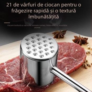 Ciocan pentru carne din oțel inoxidabil 316 pentru steak, ciocan de bucătărie cu două fețe, grosime dublă