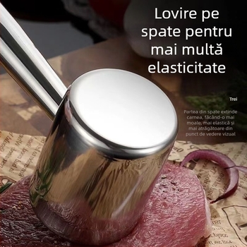 Ciocan pentru carne din oțel inoxidabil 316 pentru steak, ciocan de bucătărie cu două fețe, grosime dublă