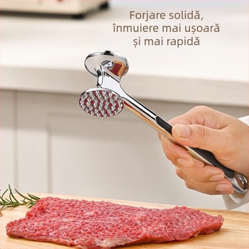 Ciocan pentru carne din oțel inoxidabil, pentru bucătărie, cu funcții de fragezire a cărnii, ciocan pentru fripturi și ruperea tendoanelor, potrivit pentru uz comercial