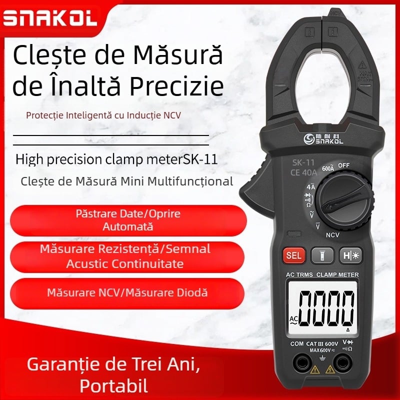 Multimetru cu clemă Spike SK-11, automat, inteligent, înaltă precizie, universal, instrument multifuncțional pentru electricieni