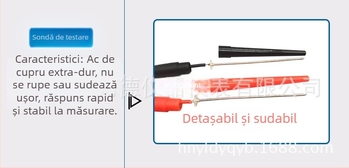 Set de sonde MF500 pentru multimetru – vârfuri cu ac și tijă, cabluri de testare pentru lipire, model K