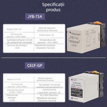 JYB-714 releu de nivel al apei, controler automat pentru nivelul apei cu senzor de sondă, 24V/220V/380V