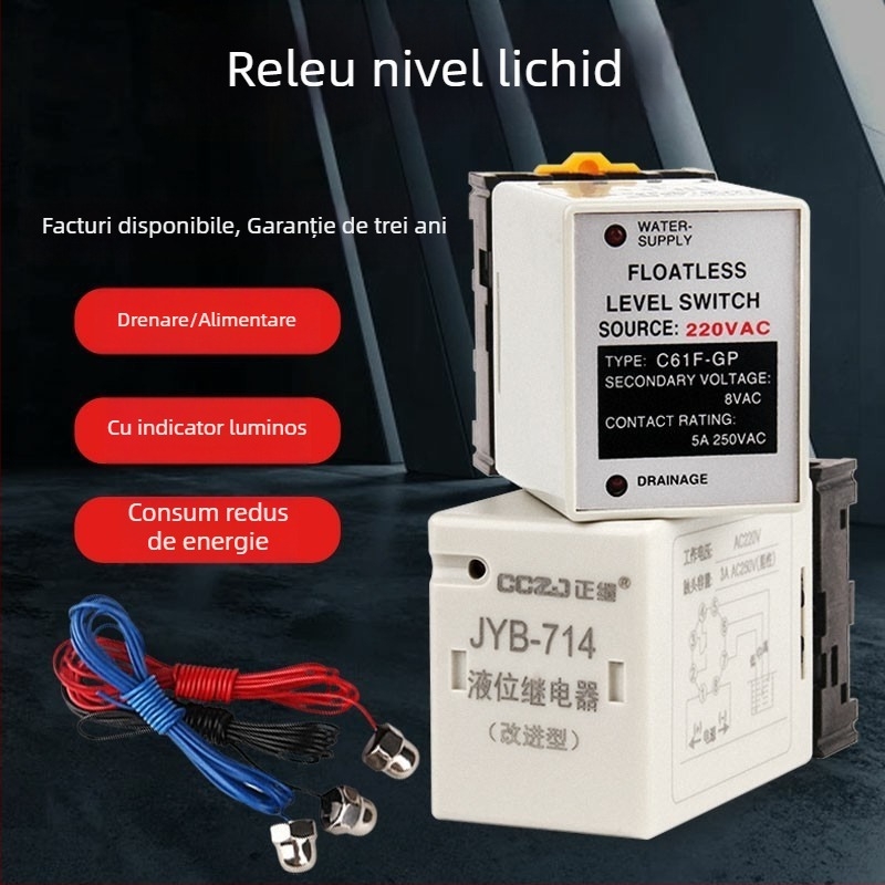 JYB-714 releu de nivel al apei, controler automat pentru nivelul apei cu senzor de sondă, 24V/220V/380V