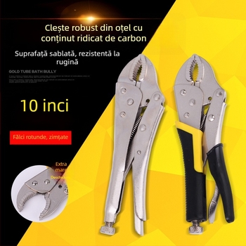 Clește greu cu fălci rotunde, dimensiuni 7 și 10 inchi, mâner cauciucat și lucios, pentru întreținere industrială