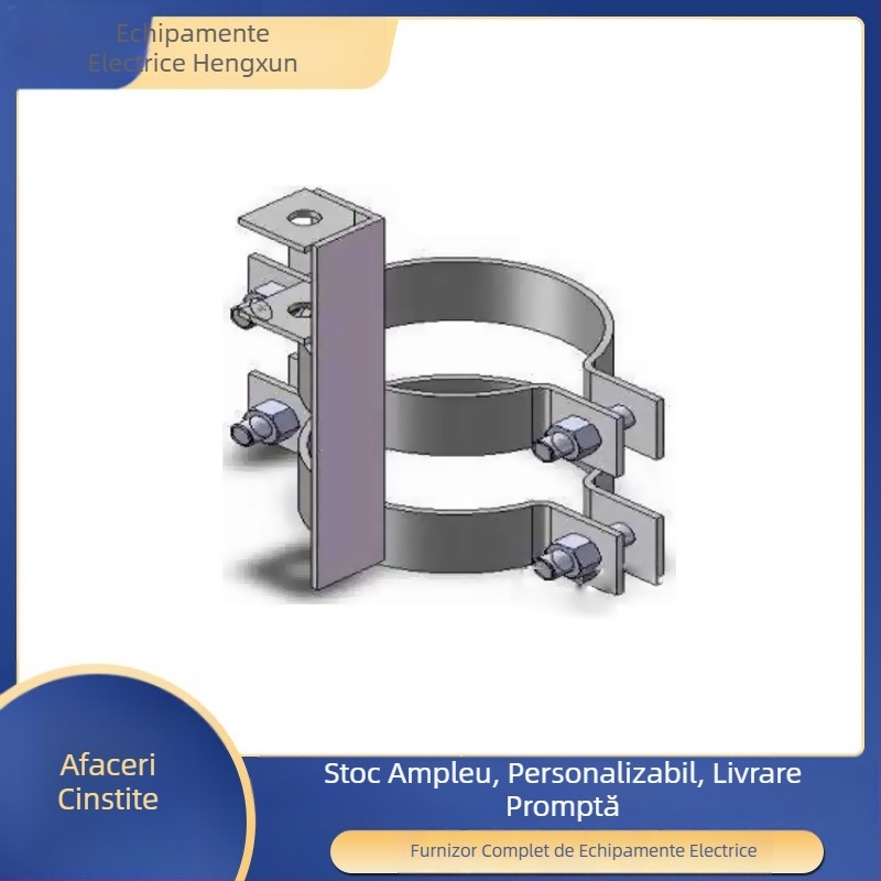 Clemă de vârf pentru stâlpi de linii electrice, drept, cu vârf dublu, zincat la cald