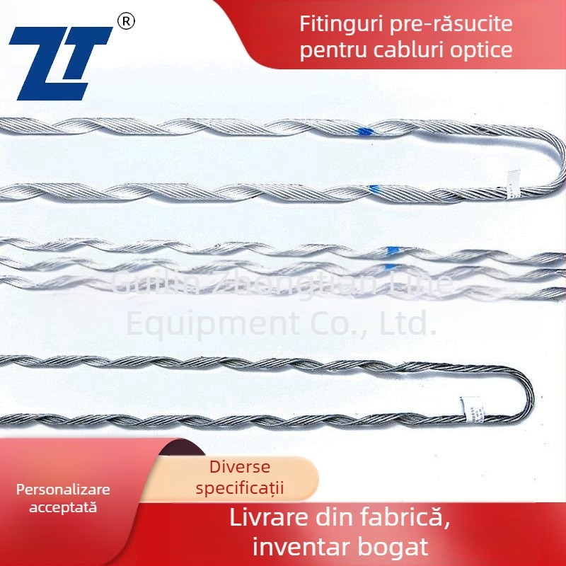 Fitinguri pentru fibre optice cu înfășurare prealabilă și echipamente OPGW