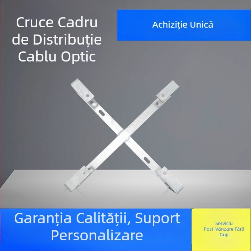 Fitinguri metalice zincate la cald pentru cabluri optice, tip cruce, pentru stâlpi și turnuri