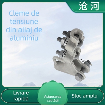 Clamă de tensiune din aliaj de aluminiu, tip șurub, pentru cabluri aeriene, zincare la cald