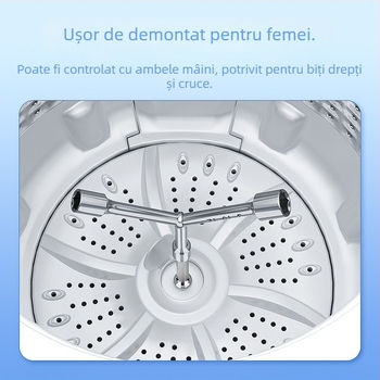Unealtă pentru demontarea tamburului mașinii de spălat, șurubelniță multifuncțională și cheie cu trei brațe pentru curățarea și repararea tamburului interior