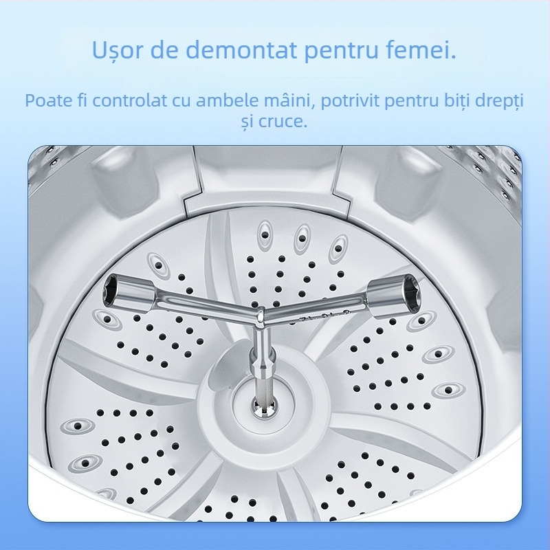 Unealtă pentru demontarea tamburului mașinii de spălat, șurubelniță multifuncțională și cheie cu trei brațe pentru curățarea și repararea tamburului interior