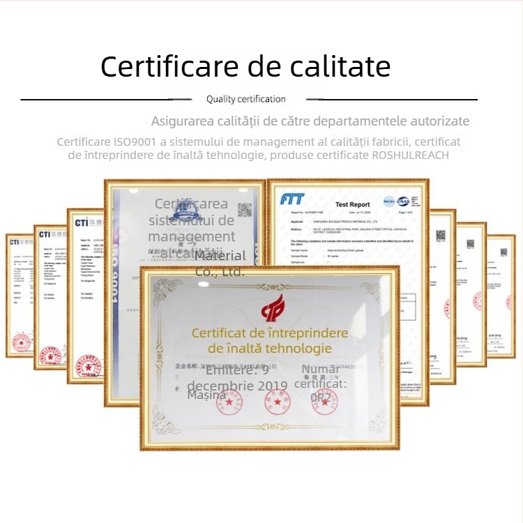 Garnitură izolatoare PP pentru baterie reîncărcabilă 18650, folie izolatoare FR4/POM/PVC; materiale: silicon, PC, PET; certificat UL