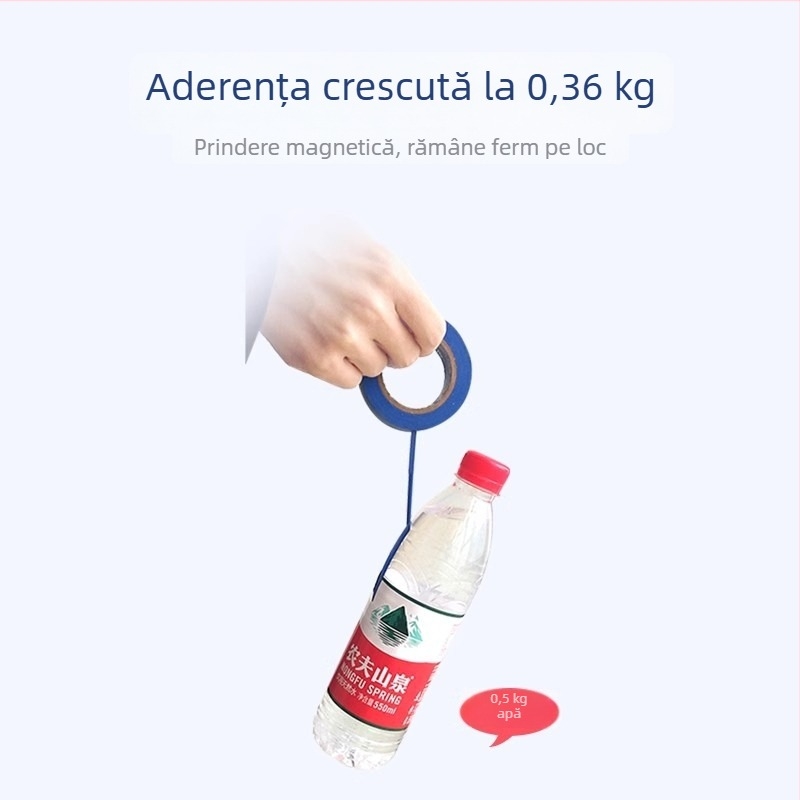 Bandă izolatoare PVC ignifugă, impermeabilă, rezistentă la temperaturi înalte, lată, aderență puternică, negru/alb, tambur mare