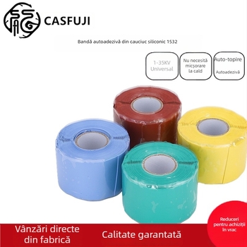 Bandă izolatoare din cauciuc de siliciu, auto-fuzibilă cu contractare la rece, ignifugă, izolație electrică pentru țevi