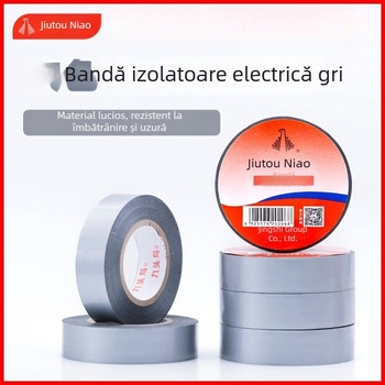 Bandă izolatoare PVC Nine-headed Bird, impermeabilă pentru cabluri, maro și gri argintiu, 15 m × 18 mm