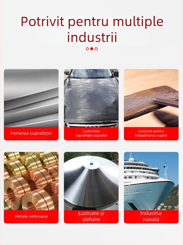 Polizor cu bandă pneumatică cu burete abraziv și pânză abrazivă, 260×60 mm și 915×100 mm, pentru șlefuire și lustruire metalică