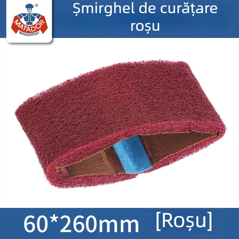 Polizor cu bandă pneumatică cu burete abraziv și pânză abrazivă, 260×60 mm și 915×100 mm, pentru șlefuire și lustruire metalică