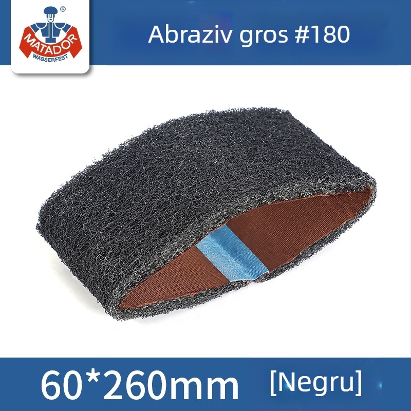 Polizor cu bandă pneumatică cu burete abraziv și pânză abrazivă, 260×60 mm și 915×100 mm, pentru șlefuire și lustruire metalică