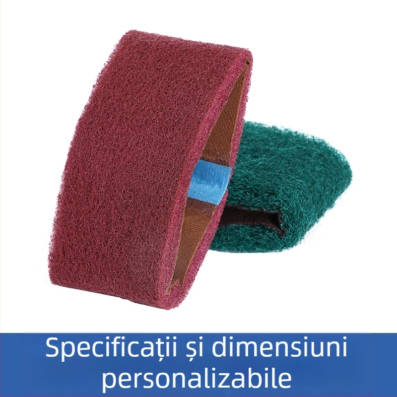 Polizor cu bandă pneumatică cu burete abraziv și pânză abrazivă, 260×60 mm și 915×100 mm, pentru șlefuire și lustruire metalică