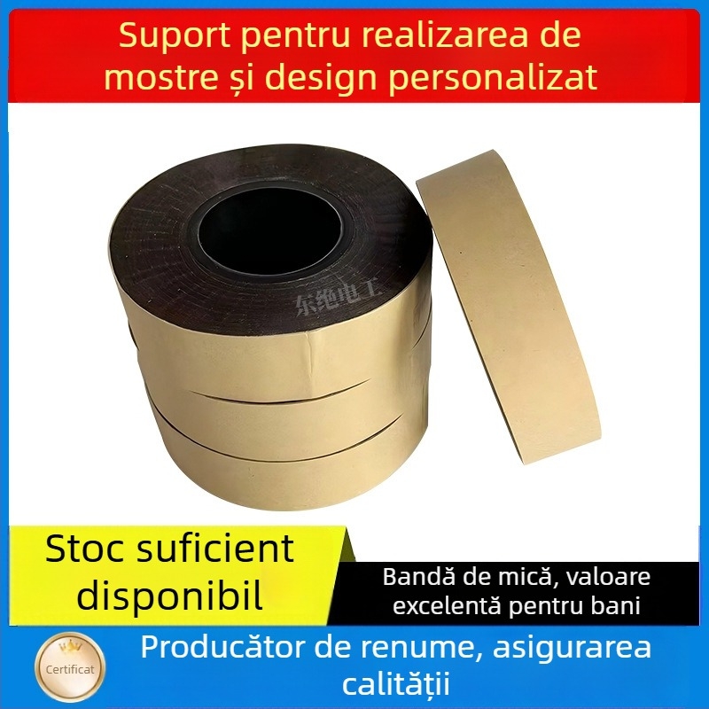 Bandă de mica cu adeziv siliconic; rezistență la temperaturi înalte și tensiuni; galbenă pentru cabluri, clasă 5450H