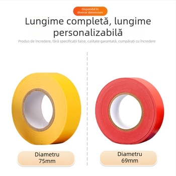 Bandă PVC colorată, fără adeziv, lățime 22 mm, bandă izolatoare cu două fețe pentru cabluri, 16 m lungime
