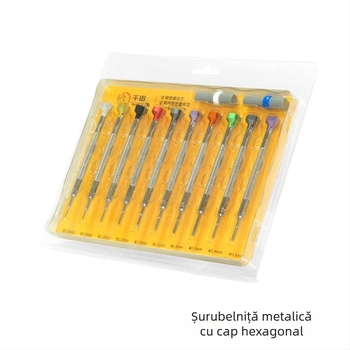 Set de 10 șurubelnițe pentru repararea ceasurilor, cu capete plate și Philips, mânere din oțel inoxidabil