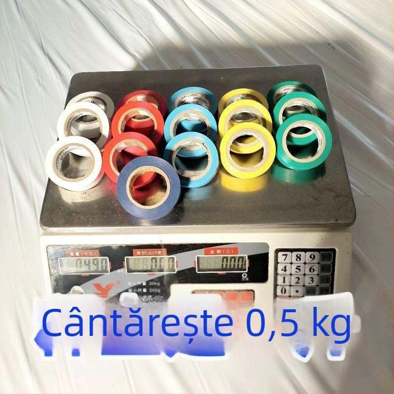 Bandă izolatoare din PVC, neagră, impermeabilă, ignifugă, ultra-subțire, rezistentă la uzură, pe rolă mare