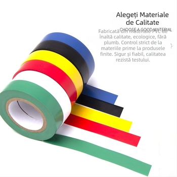 Bandă izolatoare din PVC pentru electricitate, procesare personalizată, bandă neagră impermeabilă